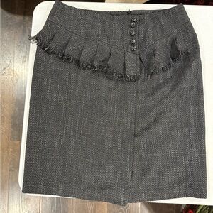 Elegant Black Fringed Skirt